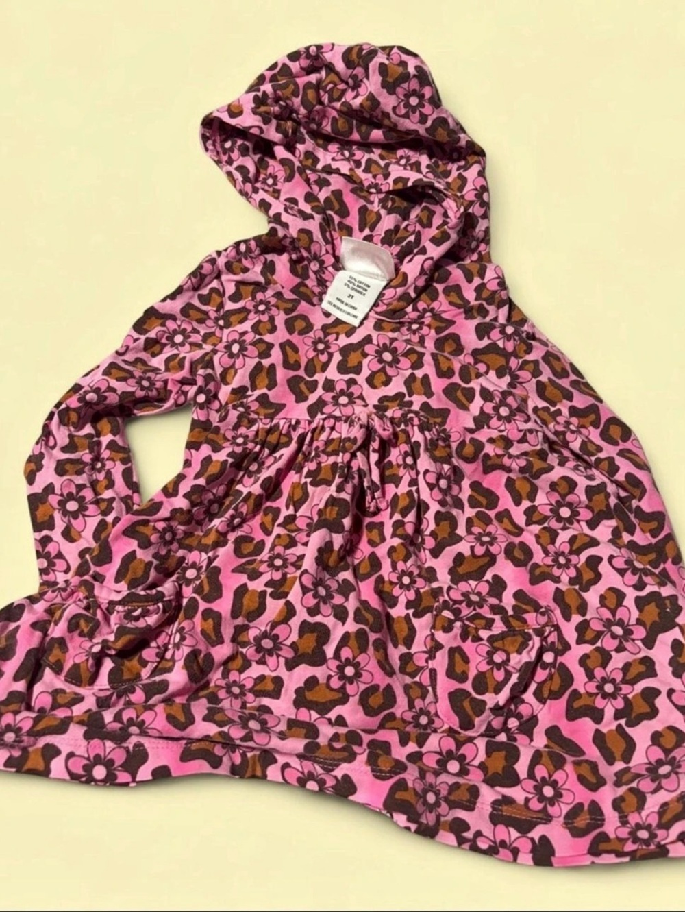 Flapdoodles Girls Floral Animal Print Dress